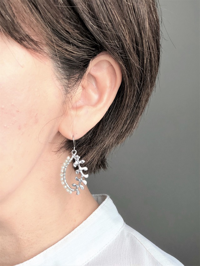 leaf pierce / earring  001