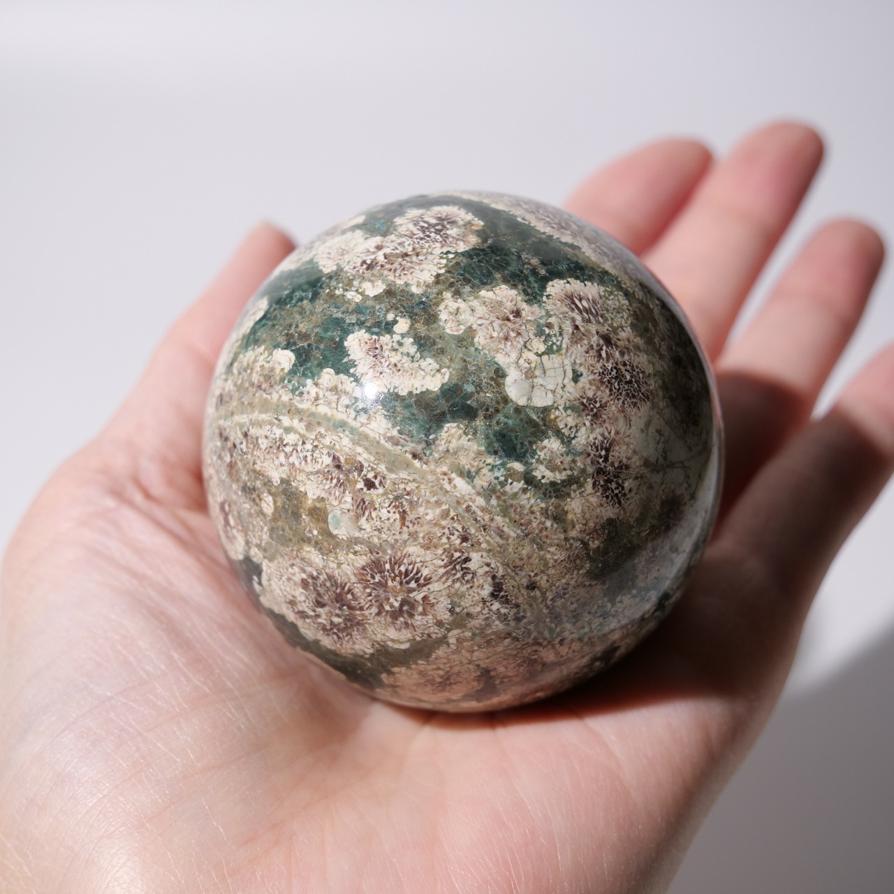 グリーンフラワージャスパー【φ5.0cm】/ スフィア