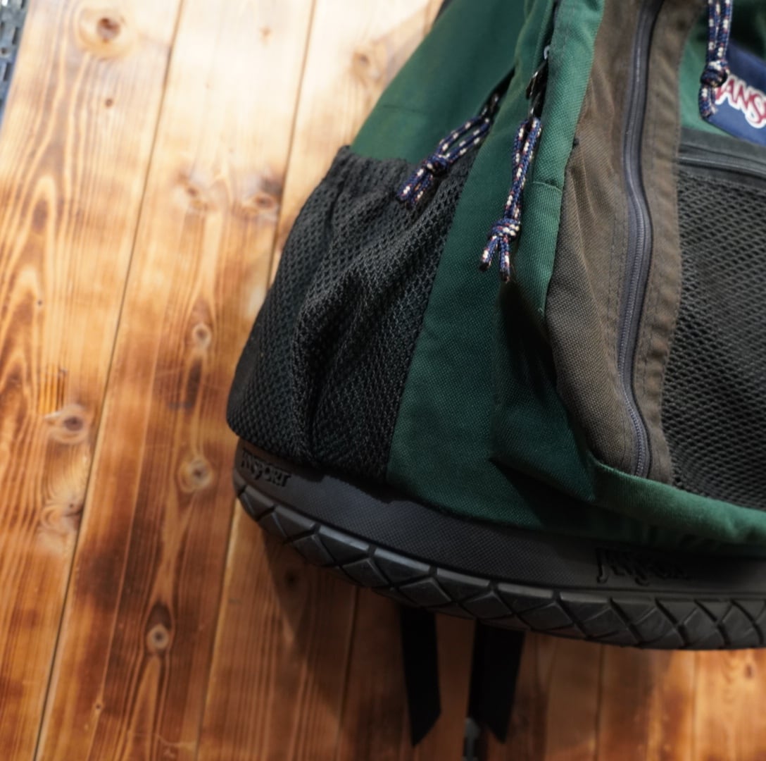 90s jansport ボトムゴム バックパック グリーン 珍品/ジャンスポーツ