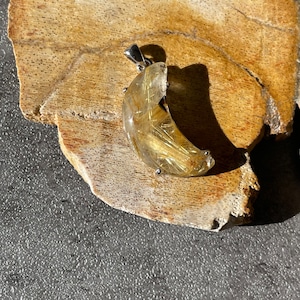 Rutilated Quartz ルチルクォーツ|ムーンペンダントトップ|天然石　パワーストーン　鉱物　gem stone