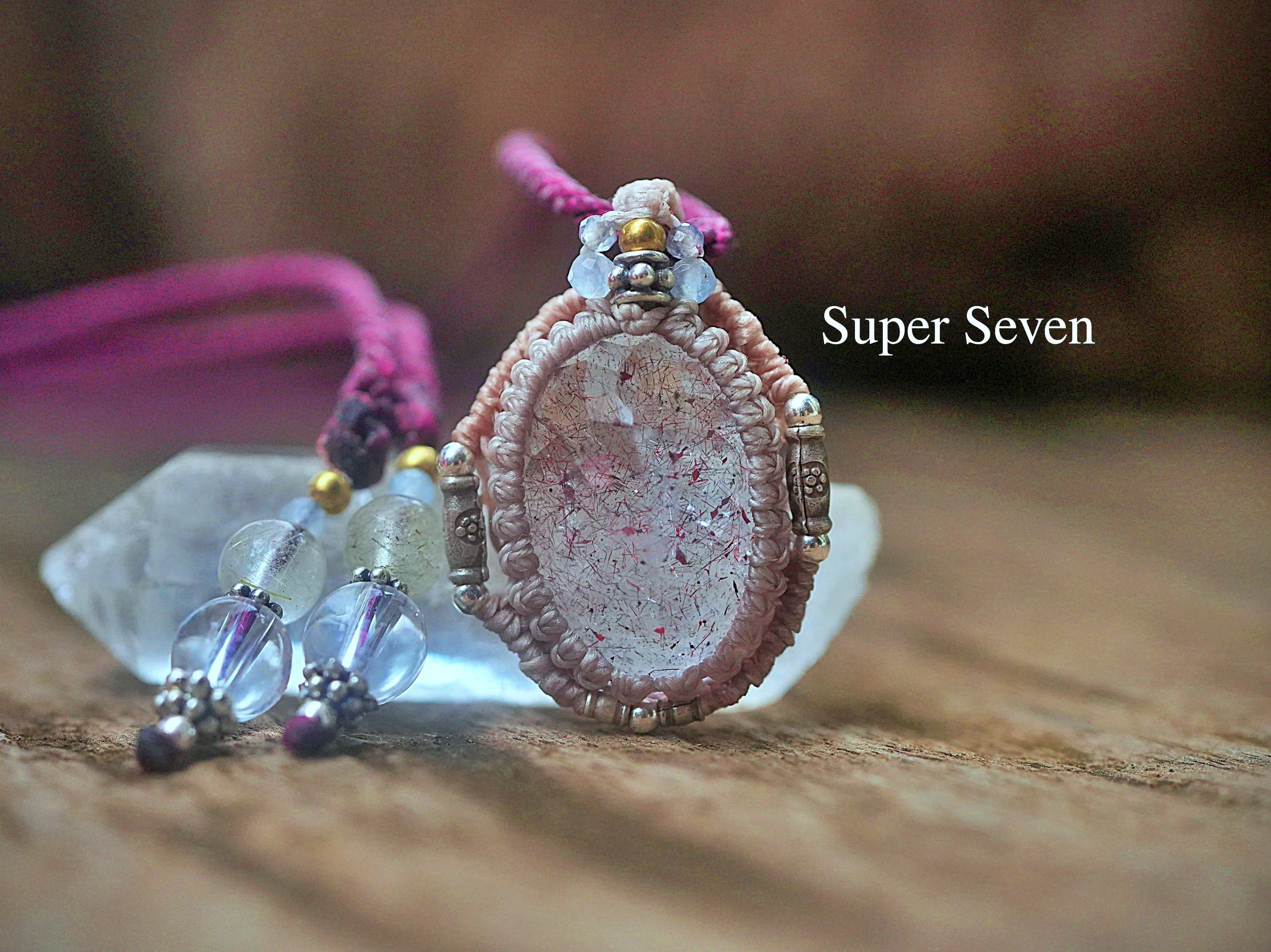 宝石スーパーセブン☆マクラメネックレス 1803 | Funky garuda