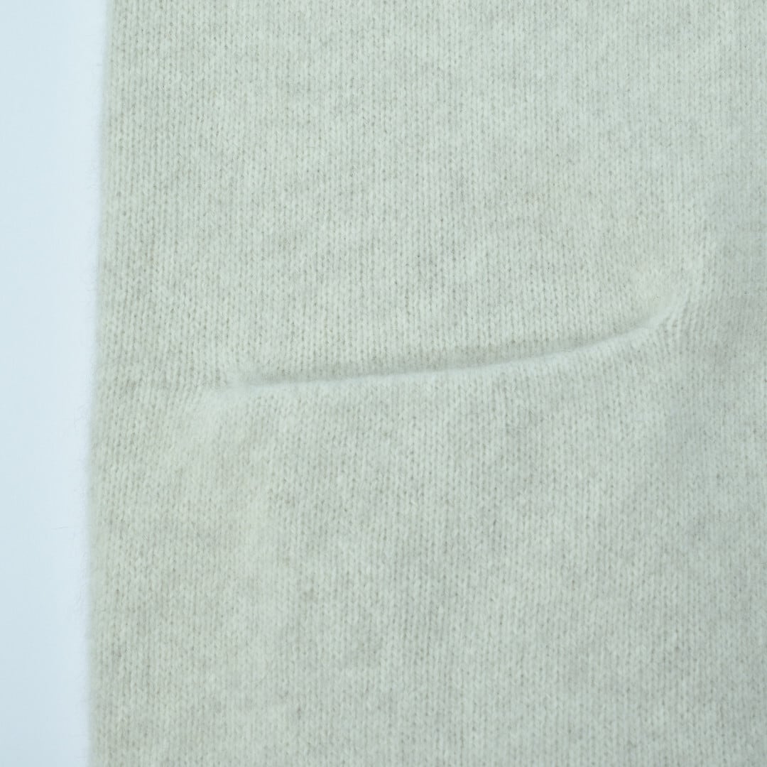 evam eva エヴァムエヴァ ウールフォックスショートローブ・アイボリー