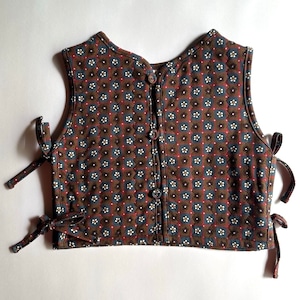 & pal Flower Quilted Vest【80-120cm】Bordeaux