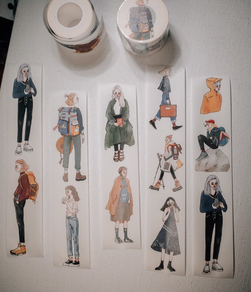 LA47 La dolce vita 甜蜜生活【遙遠的旅程】剥離紙付き 特殊インク マスキングテープ