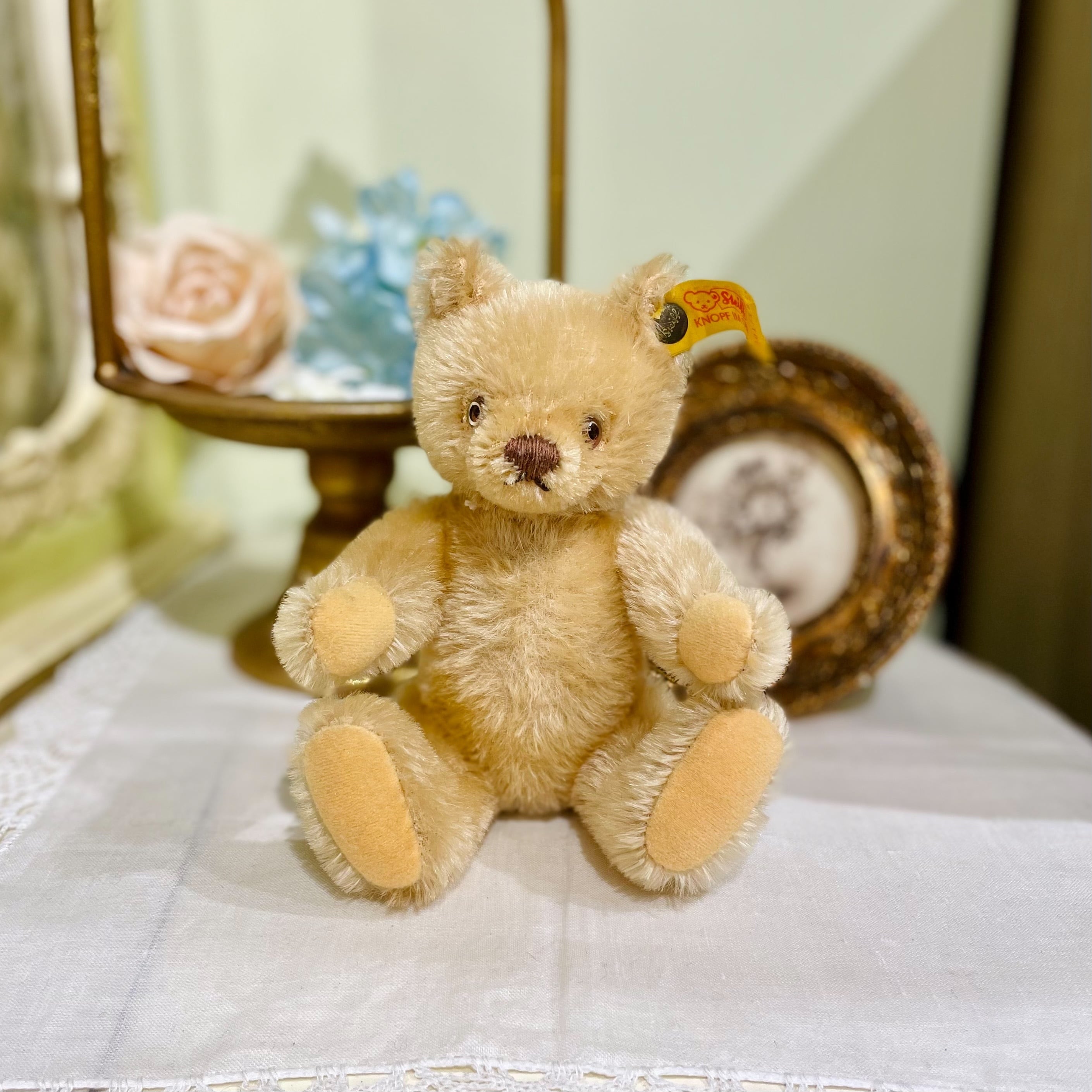 アンティーク ドイツ製 ミニテディベア テディ ドイツ ミニチュア テディベア 1950年代 Die Langnase | Kitten Blue