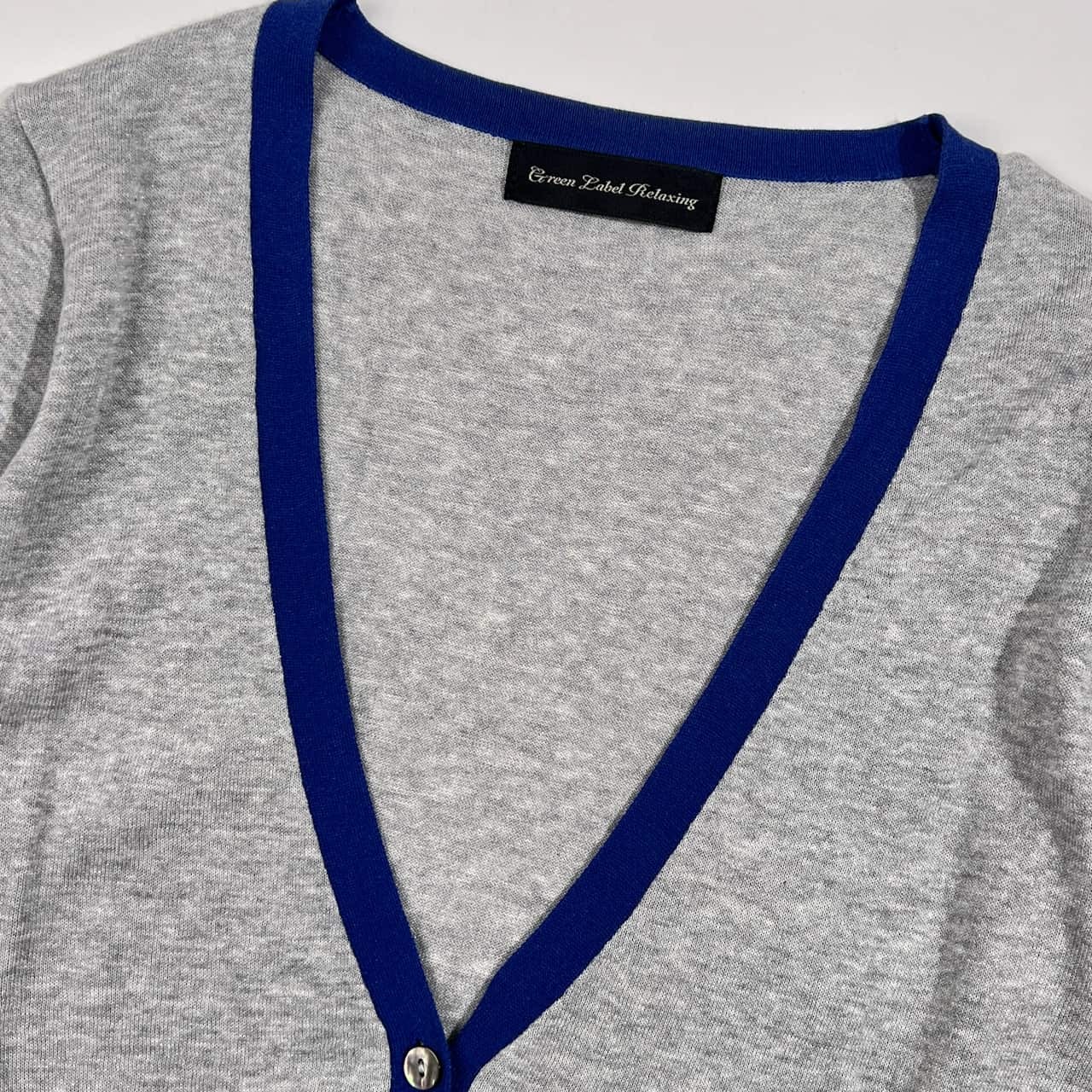 Green Label Relaxing グリーンレーベルリラクシング ハイゲージ ニット カーディガン M/グレー系 レディース