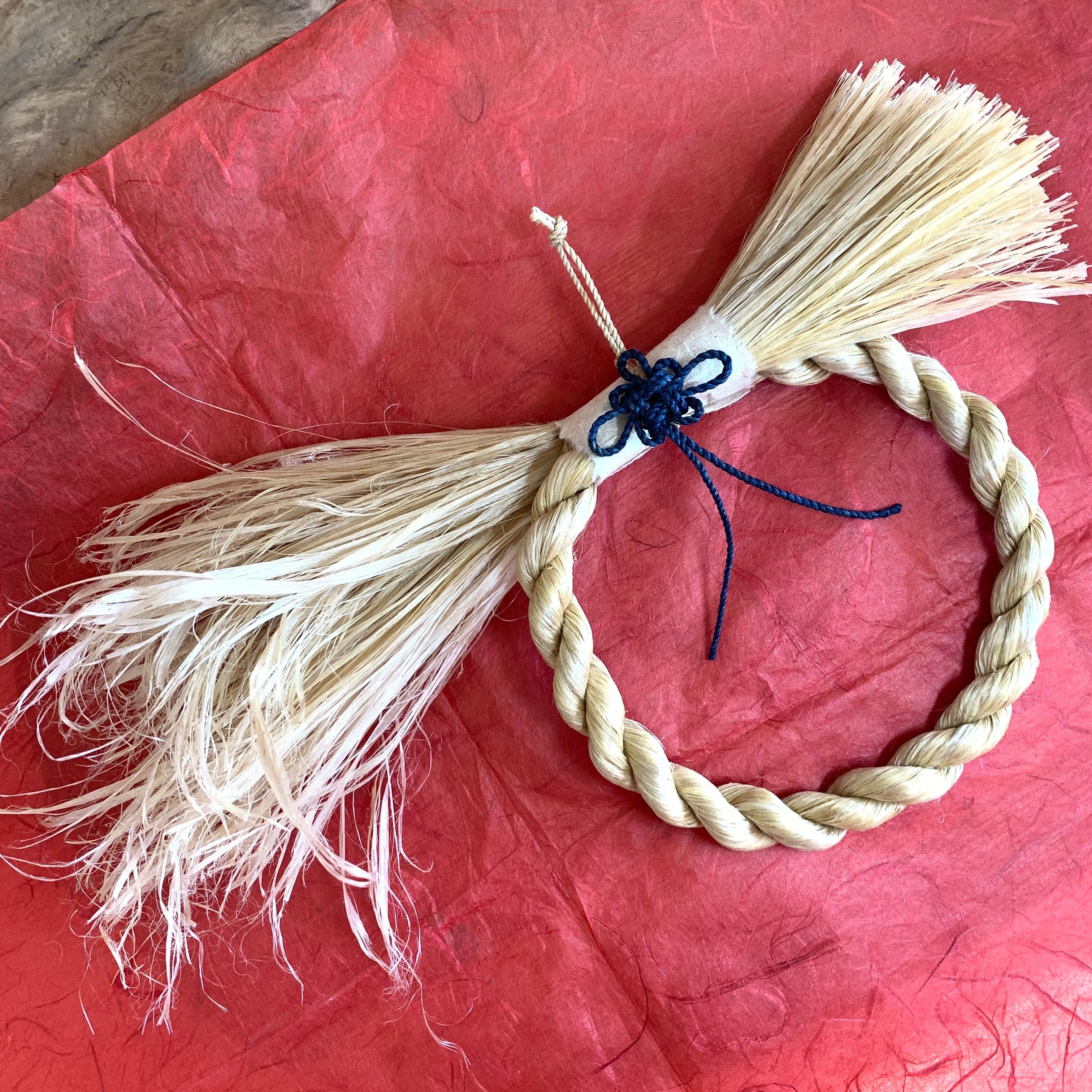 しめ縄飾り【精麻】≪吉祥結び(藍染)≫ | earth venus