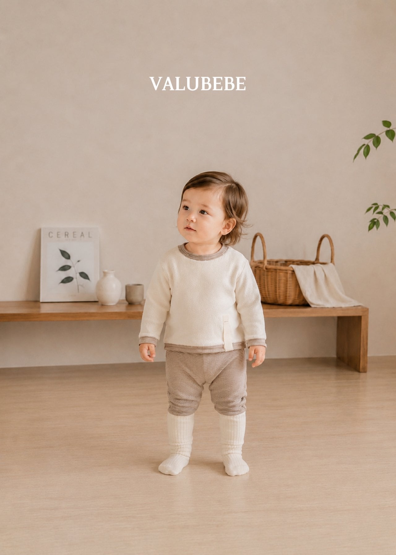 送料無料【予約】/ ウエハースストライプTシャツ/ valubebe