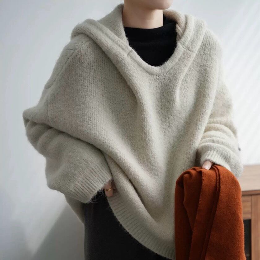 oversized knit parka m0514