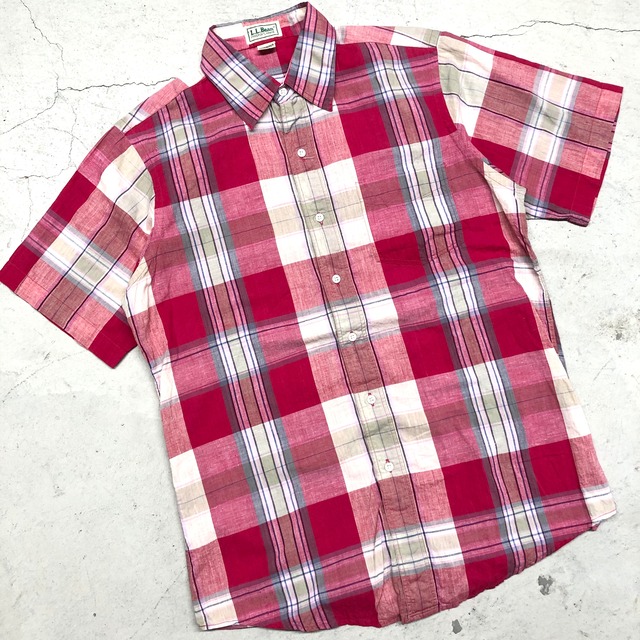 1980'S L.L.Bean S/S CHECK SHIRT