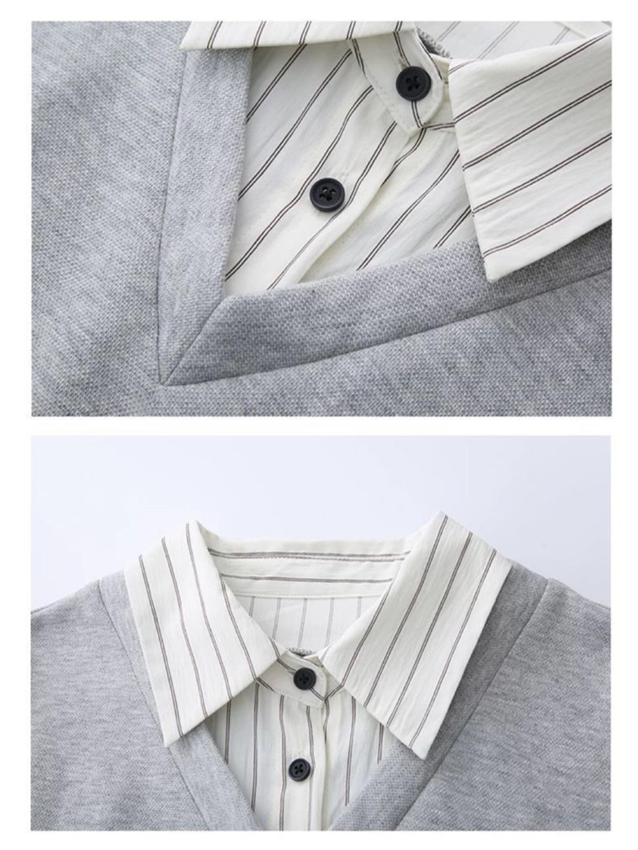 襟付きデザインワンピース