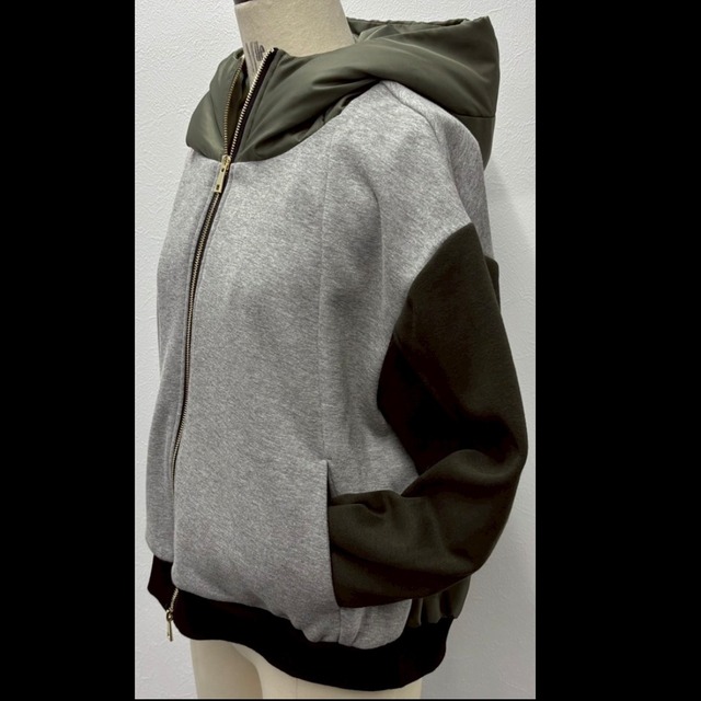 【RISLEY】バイカラーボアーフーディー パーカー