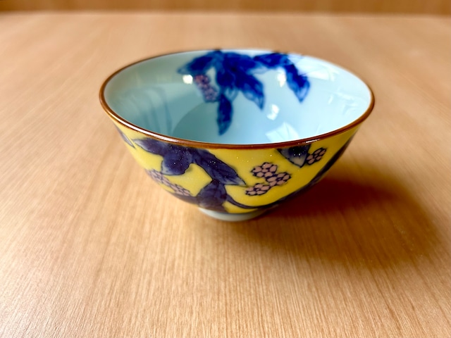 山桜　茶碗(黄)