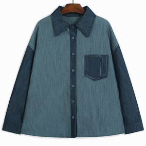 CONTRAST LONG SLEEVES RELAXED FIT SHIRT M-18790