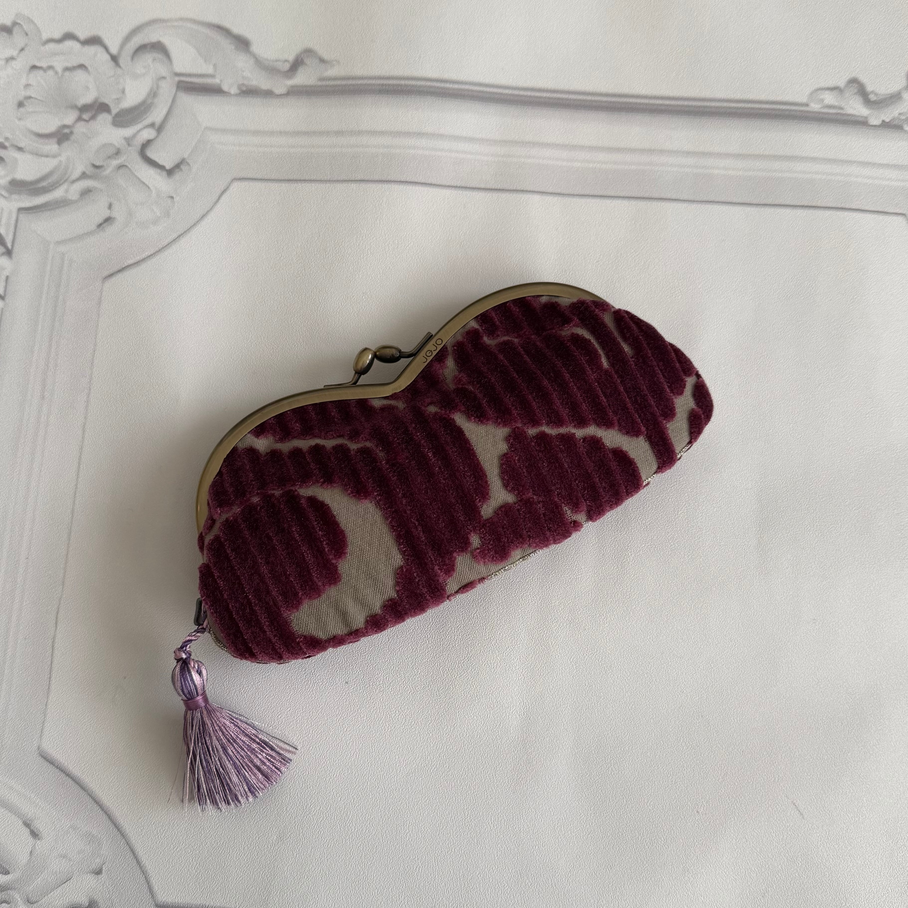 メガネポーチ/ダマスク ワイン