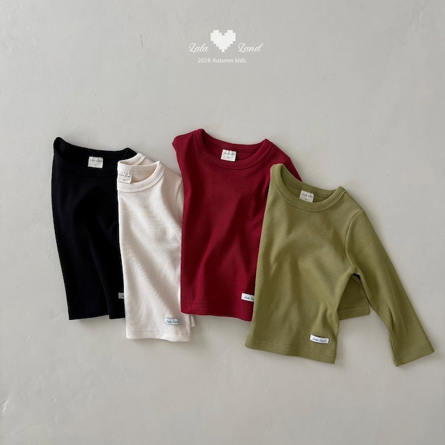 【取寄】lalaland|bella rib tee|ベラリブT|XS-XL|kids|26 autumn
