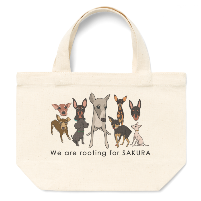 ラッピング付き トートbag チワワ ミニチュアピンシャーmix 三味線皮張り替え ハンドメイド ファッション 小物 Roe Solca Ec