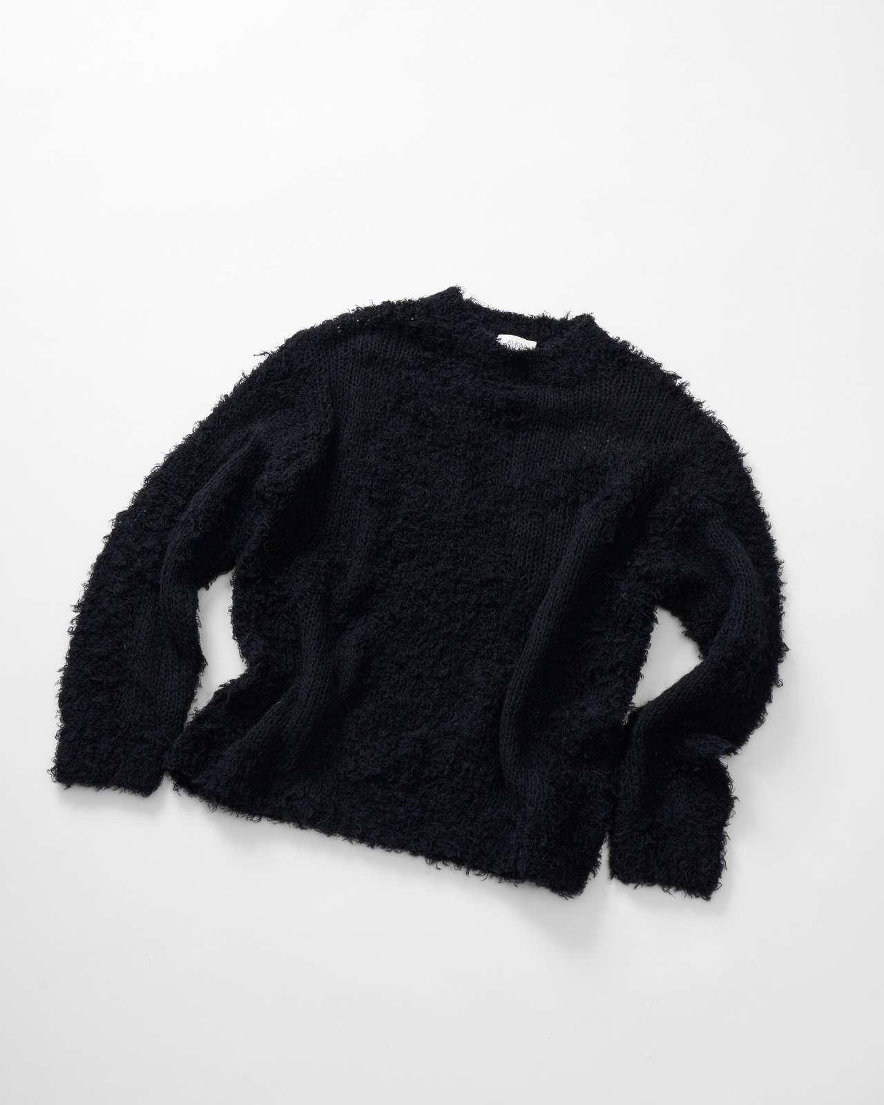 Poodle Shaggy Intarsia Pullover Knit