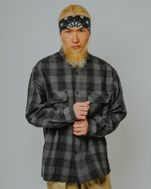 Heavy Flannel L/S Shirt｜BLACK×CHRACOAL