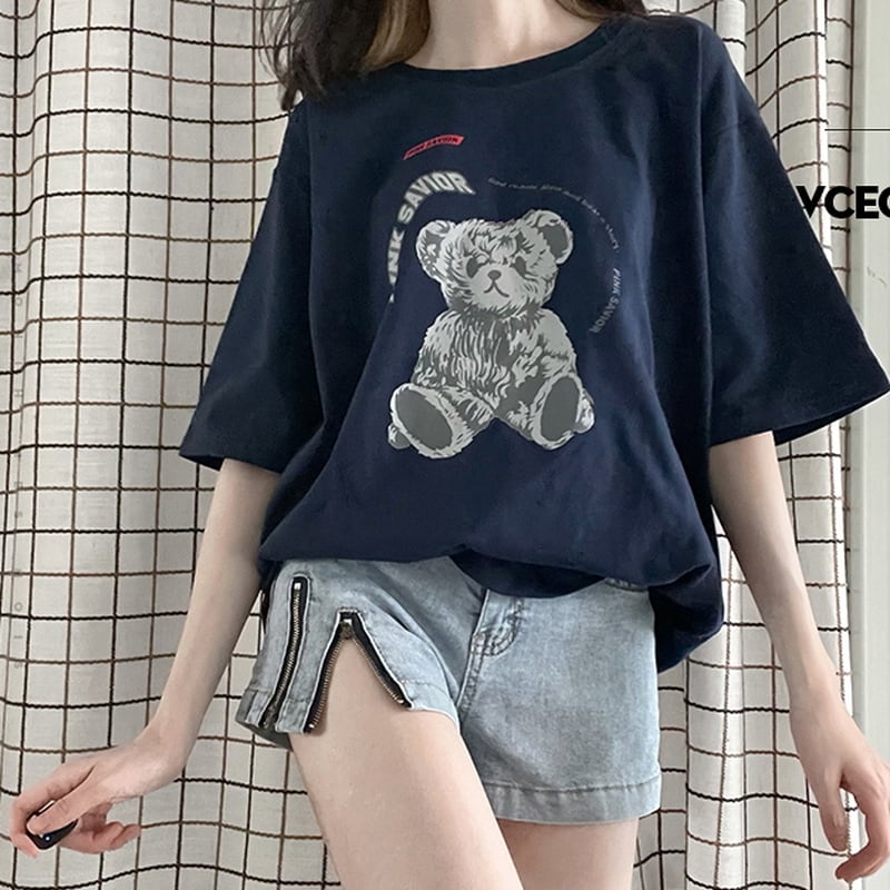 サブカル系 デニム ショートパンツ ハイウエスト スリット ZIPアップ