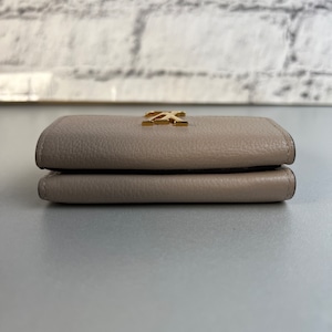 LOUIS VUITTON ルイヴィトン  ポルトフォイユ ロックミニ レザー 三つ折り財布 ベージュ A-10023