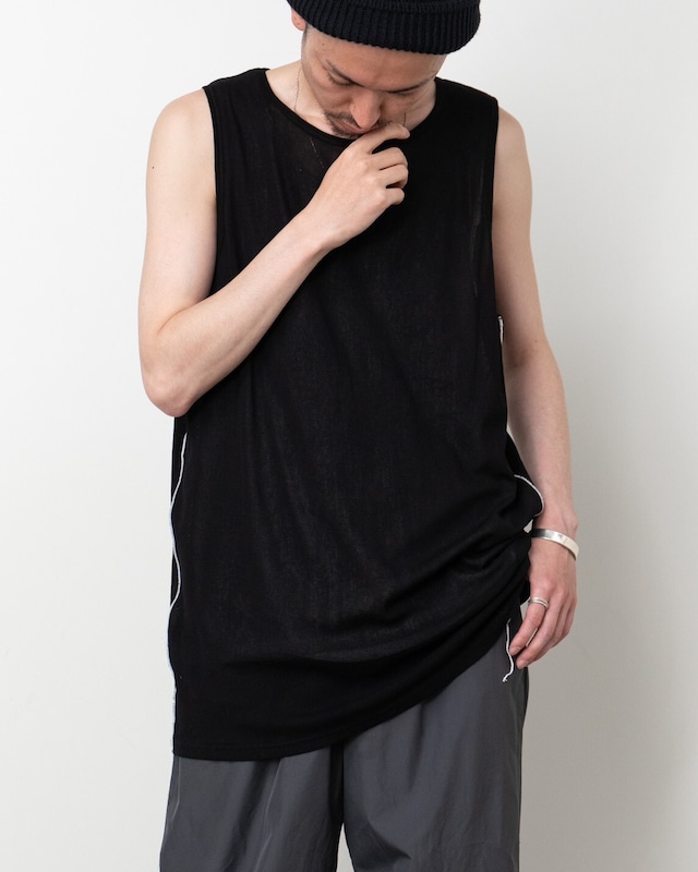 ANDER "DRY MESH TANK TOP" KATACHI Co. Ltd EXCLUSIVE COLOR：BLACK