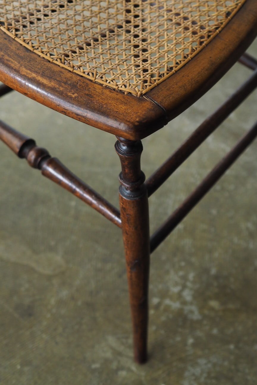 イギリス アンティークラタンチェア-antique rattan chair