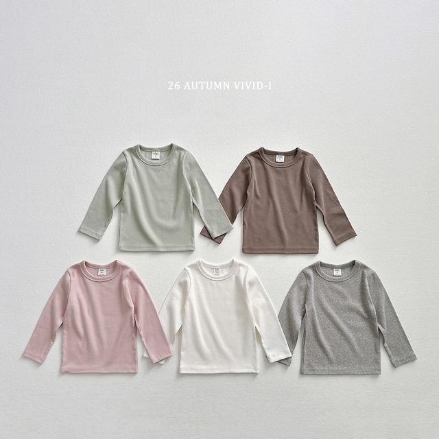 slim ribbed tee【VIVID】※※10月下旬発送予定