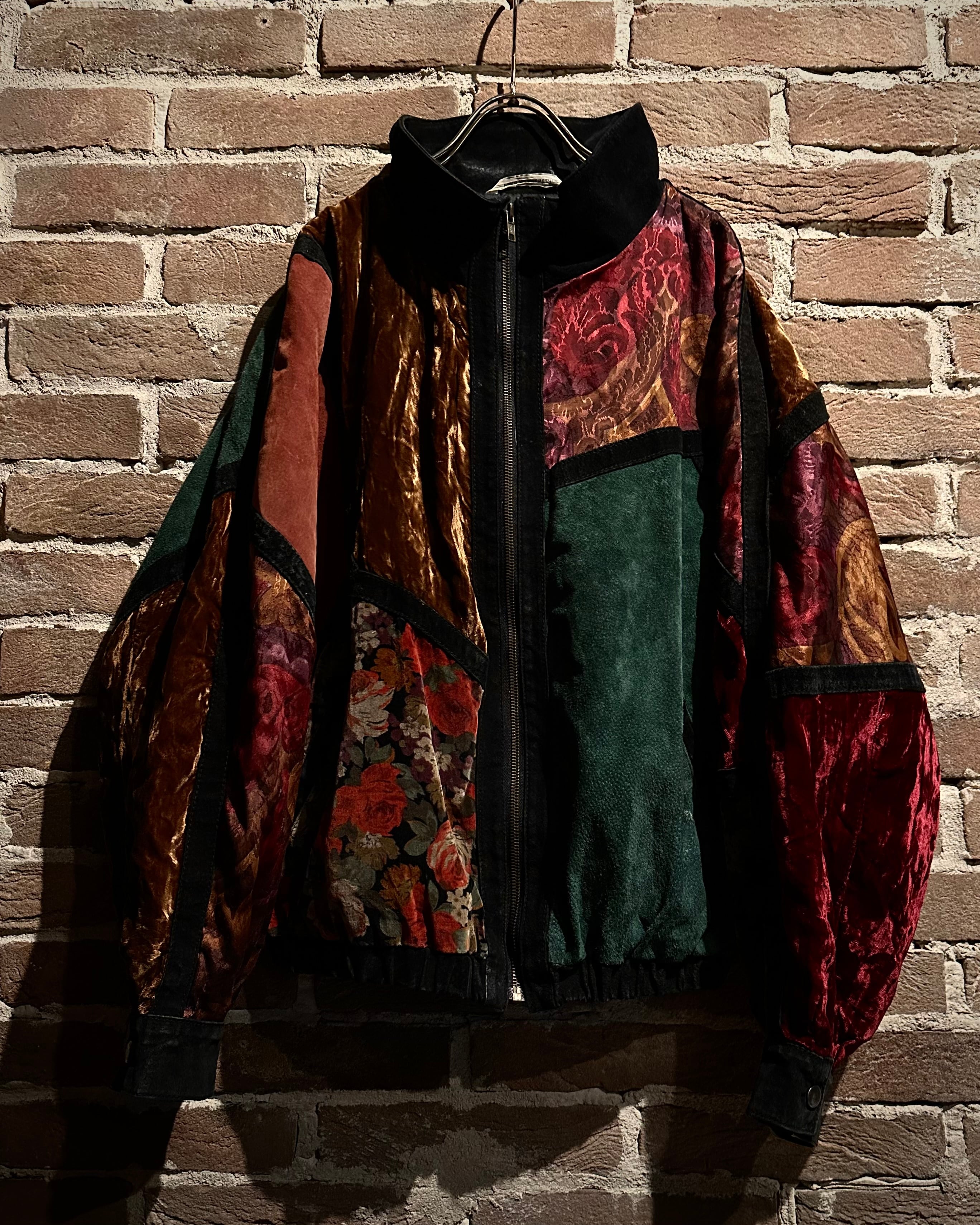 Caka act3】Suede Leather × Velour Switching Vintage Jacket | Caka