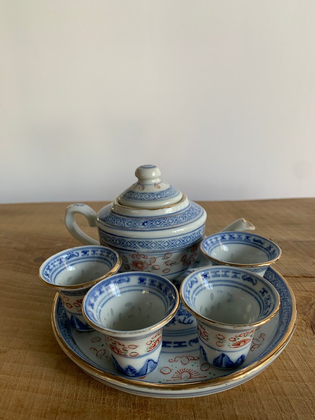 Vintage Chinese 小さな茶器セット