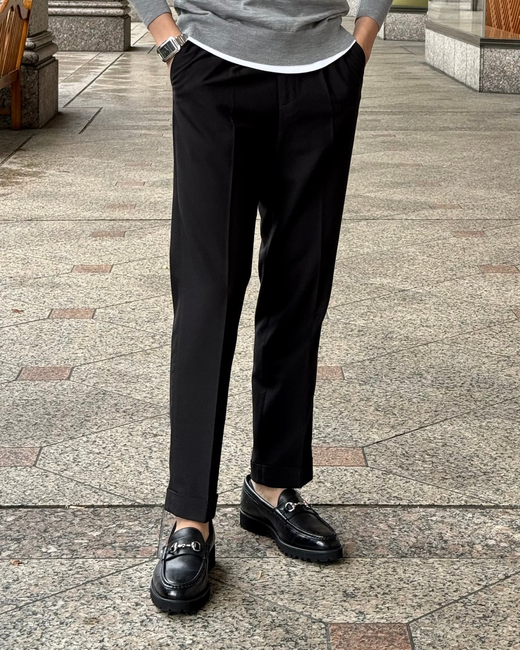 PERSONSOUL ビートル ファクス フェイクレザー カーゴパンツ