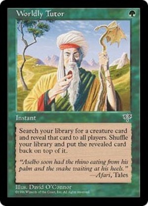 MTG　《俗世の教示者/Worldly Tutor(MIR)》　日本語