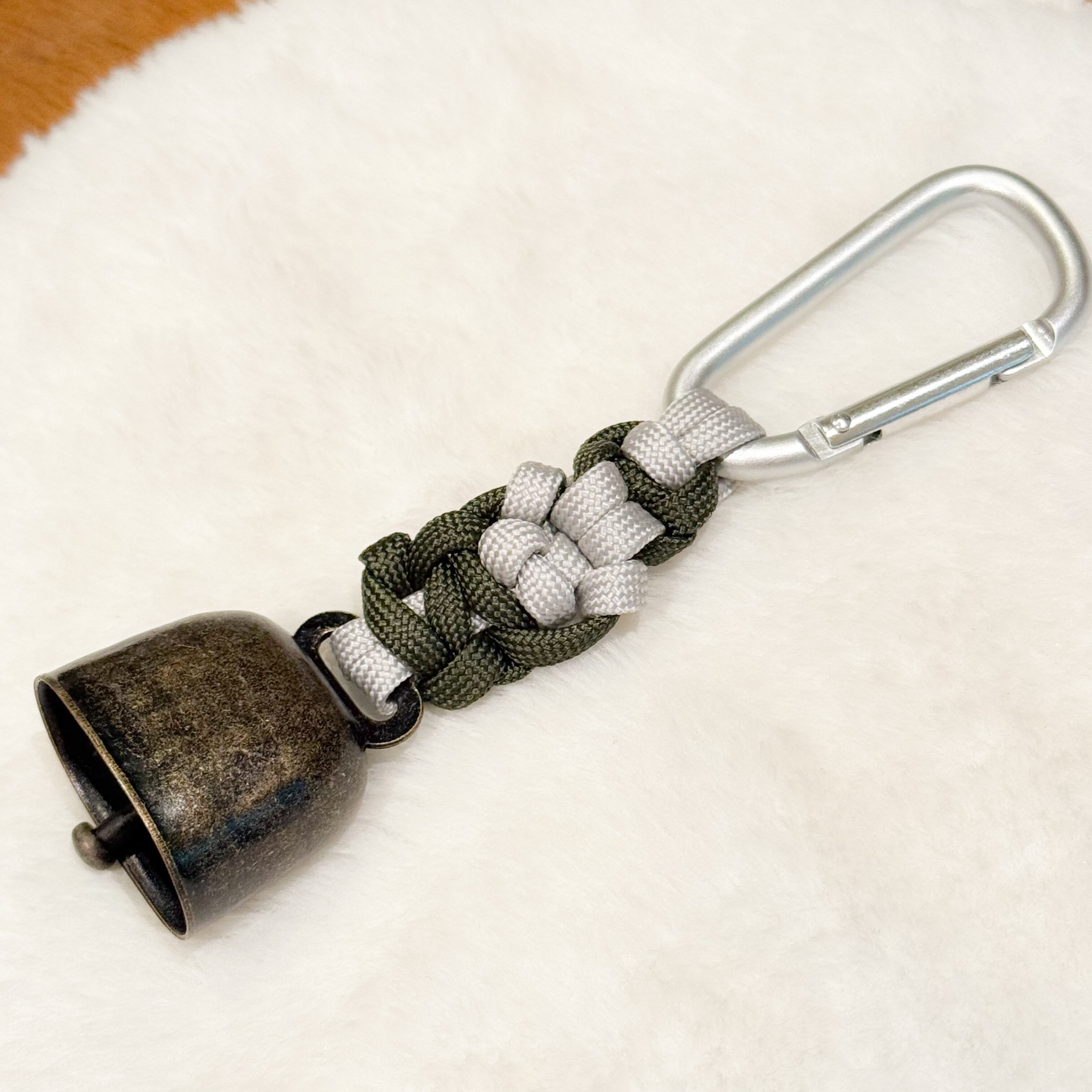 パラコード キーホルダー ハンドメイド ピンク×シルバー | tie