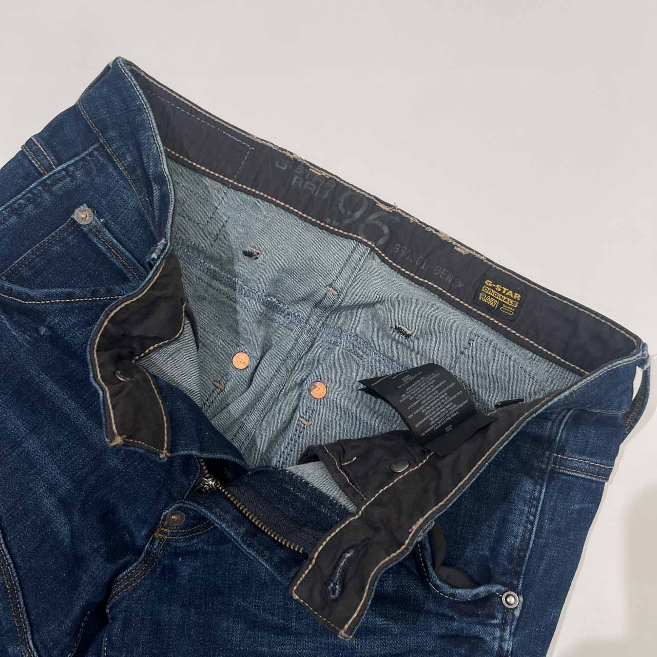 G-STAR RAW 5620 96刺繍 ジースター ロウ 立体裁断 バイカー デニム スキニーパンツ W27/インディゴ レディース