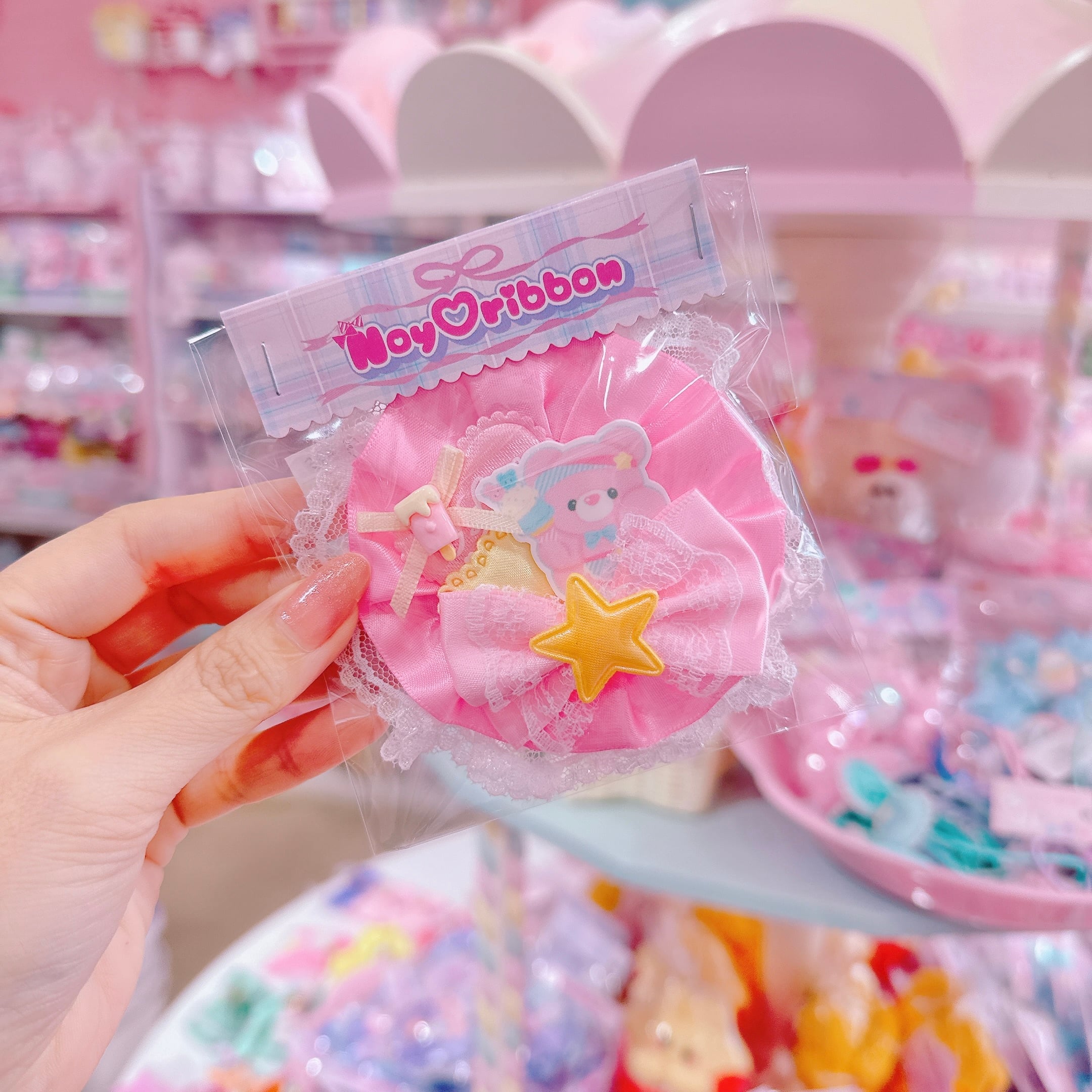 【F7】65-35まんまるリボンヘアクリップ