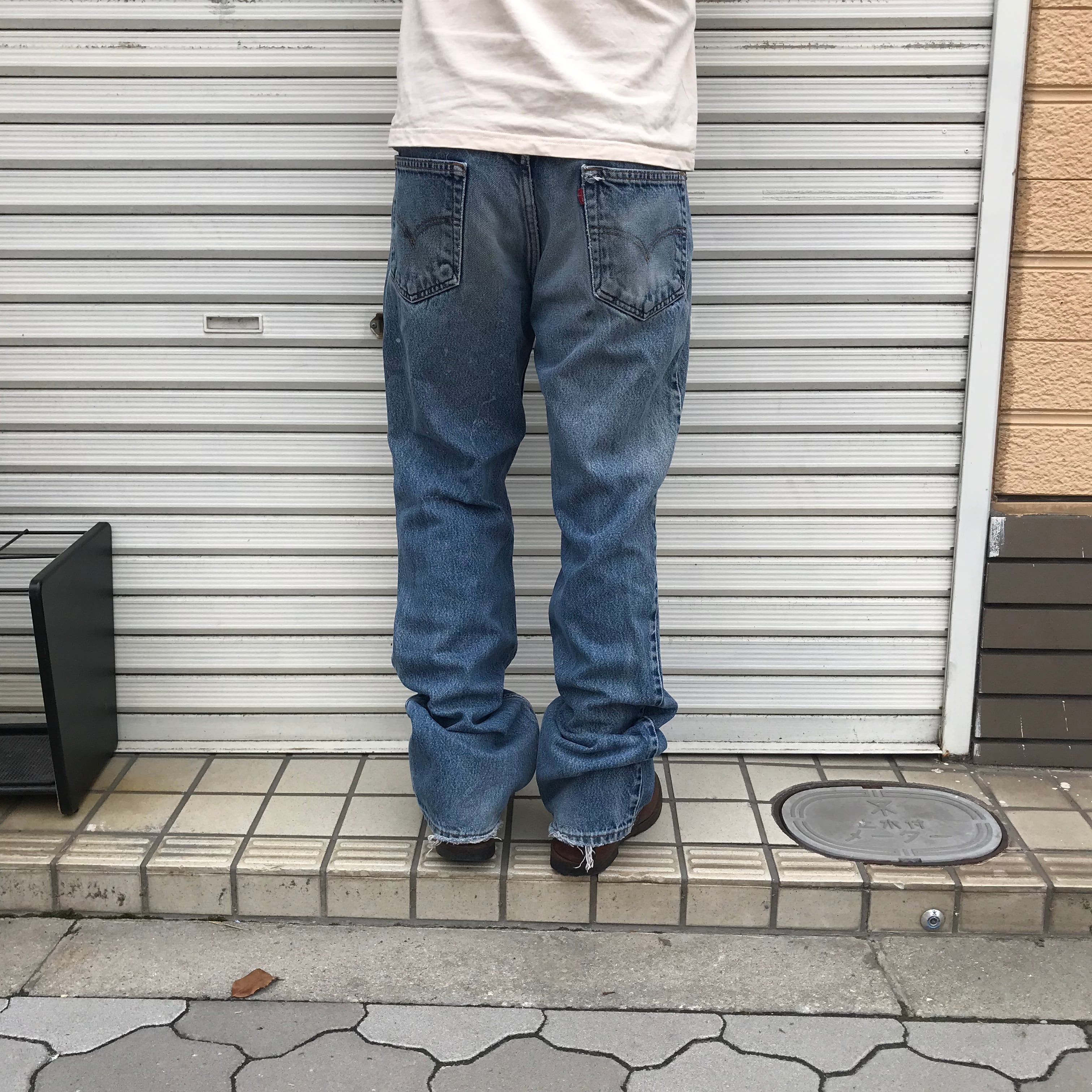 色落ち良好 90'ｓ USA製 Levis リーバイス 517 デニムパンツ サークル