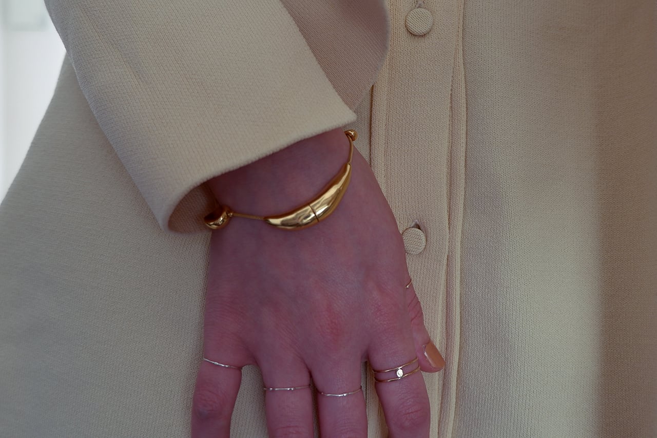 mocco 有機シルエット ブレスレット　シルバー bracelet 21 - B - 02 | mocco