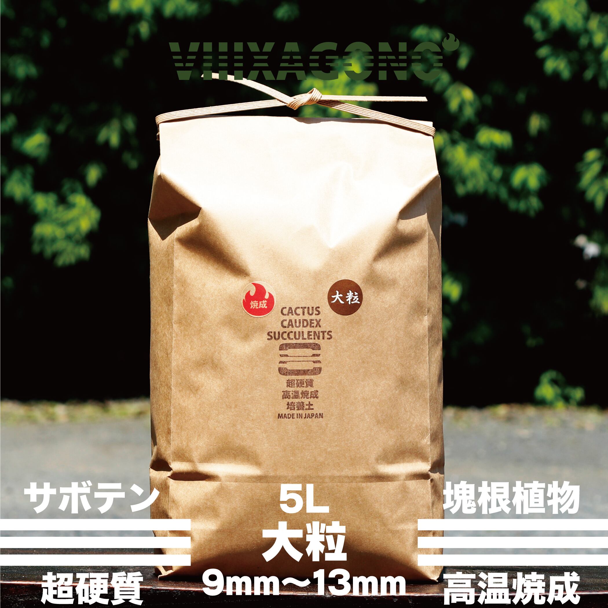 【送料無料】VIIIXAGONO 超硬質焼成培養土 大粒20L 9mm-13mm