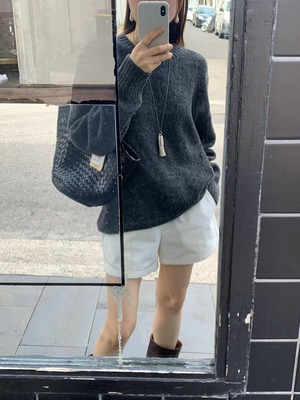 [OUNCE] clean denim shorts