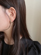 S925 アイシクルフープピアス