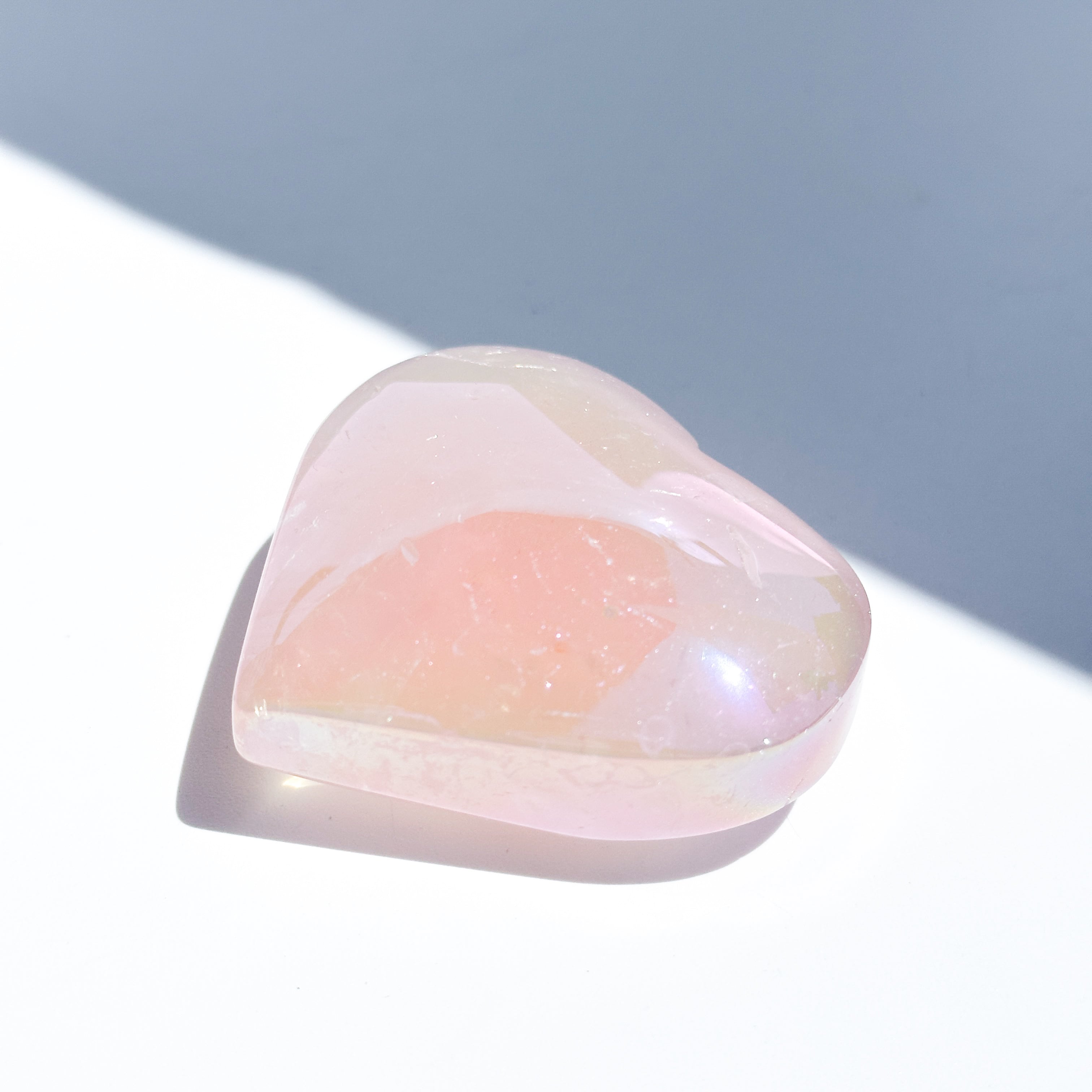 Big♡エンジェルオーラローズクォーツ ハート85♡ Angel Aura Rose