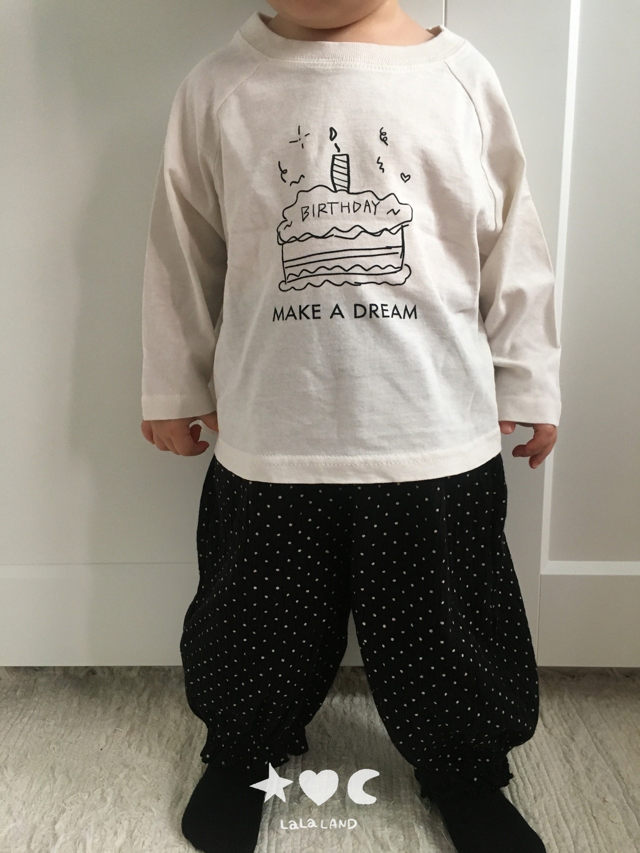 韓国子供服 / LALALAND / 26Autumn / ベベ ハッピー ラグランTシャツ / 秋服 / ベビー *6M~18M*