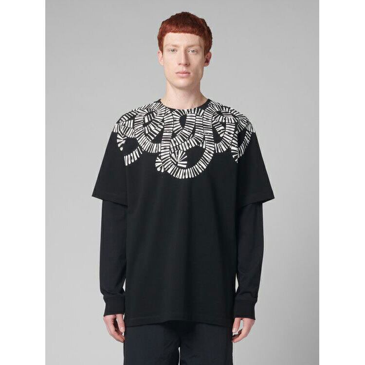 MARCELO BURLON/マルセロブロン/SNAKE WINGS DBL SLEEVE TEE