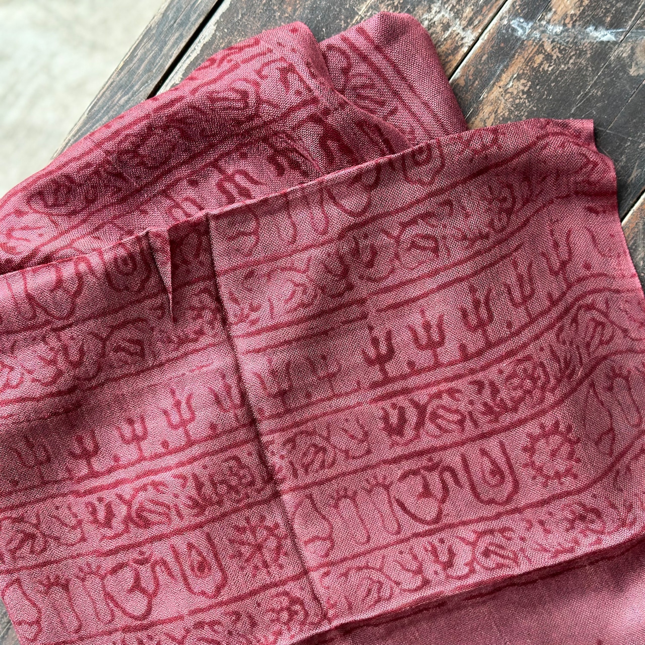 ラムナミ ストール バーガンディ