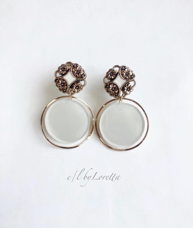 bloom【ブルーム】 No.2(Ivory) - pierce/earring [cc]