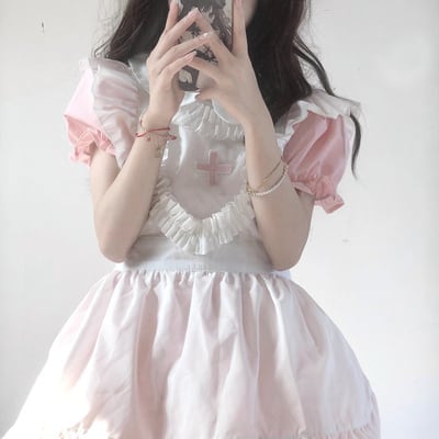 お客様レビューあり♡全3カラー 十字架付きメイドセット kos11 お客様レビューあり♡全3カラー 十字架付きメイドセット kos11