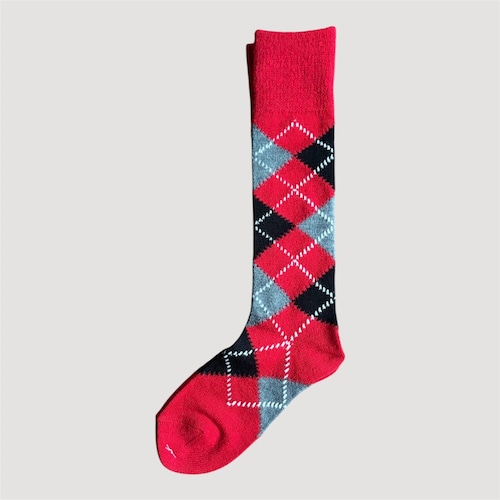 Ｒ& D.M.Co-/OLDMAN'S TAILOR  ARGYLE SOCKS/アーガイルソックス 　レディース ＃8441c  RED