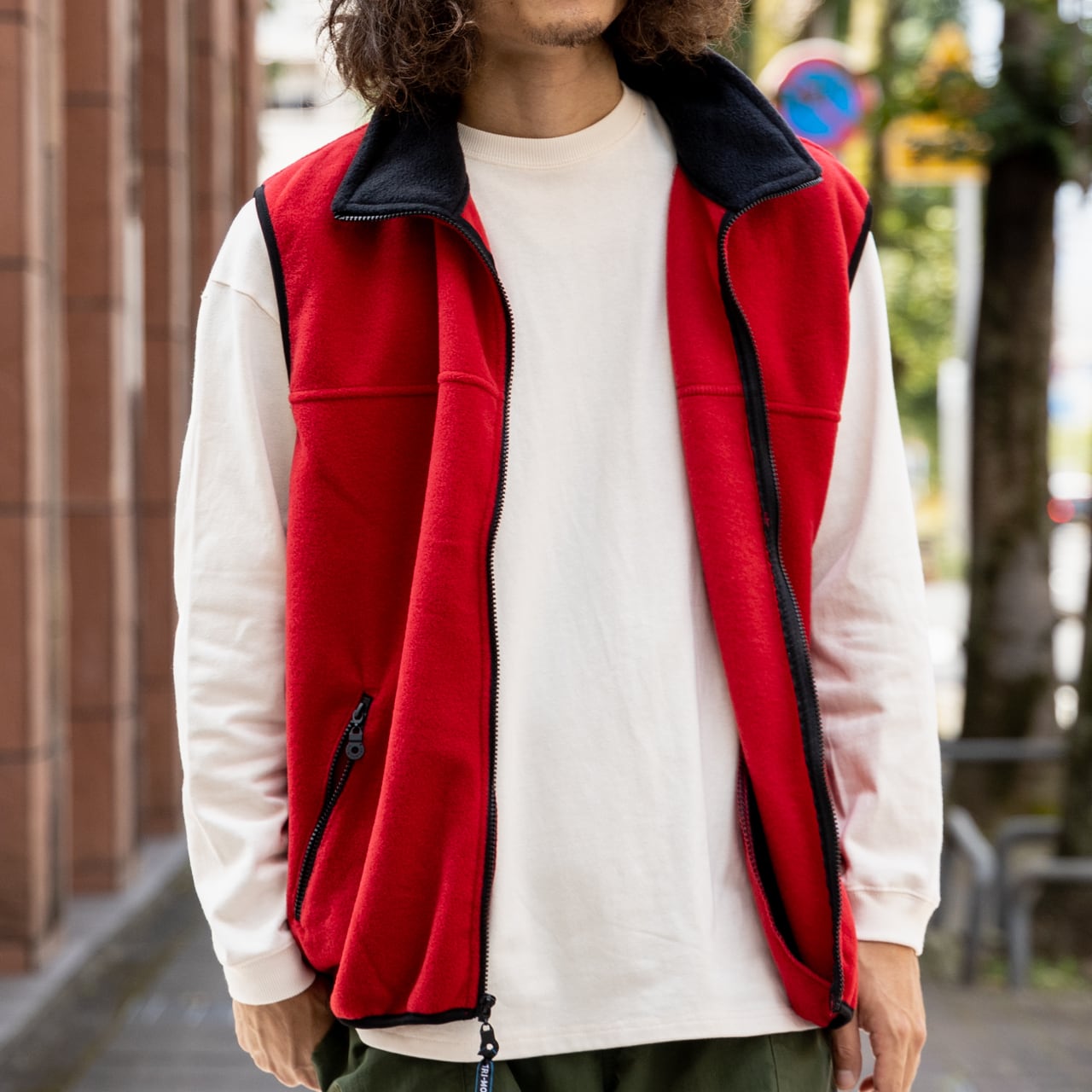 日本人気超絶の TRI MOUNTAIN FLEECE VEST BLACK フリースベスト