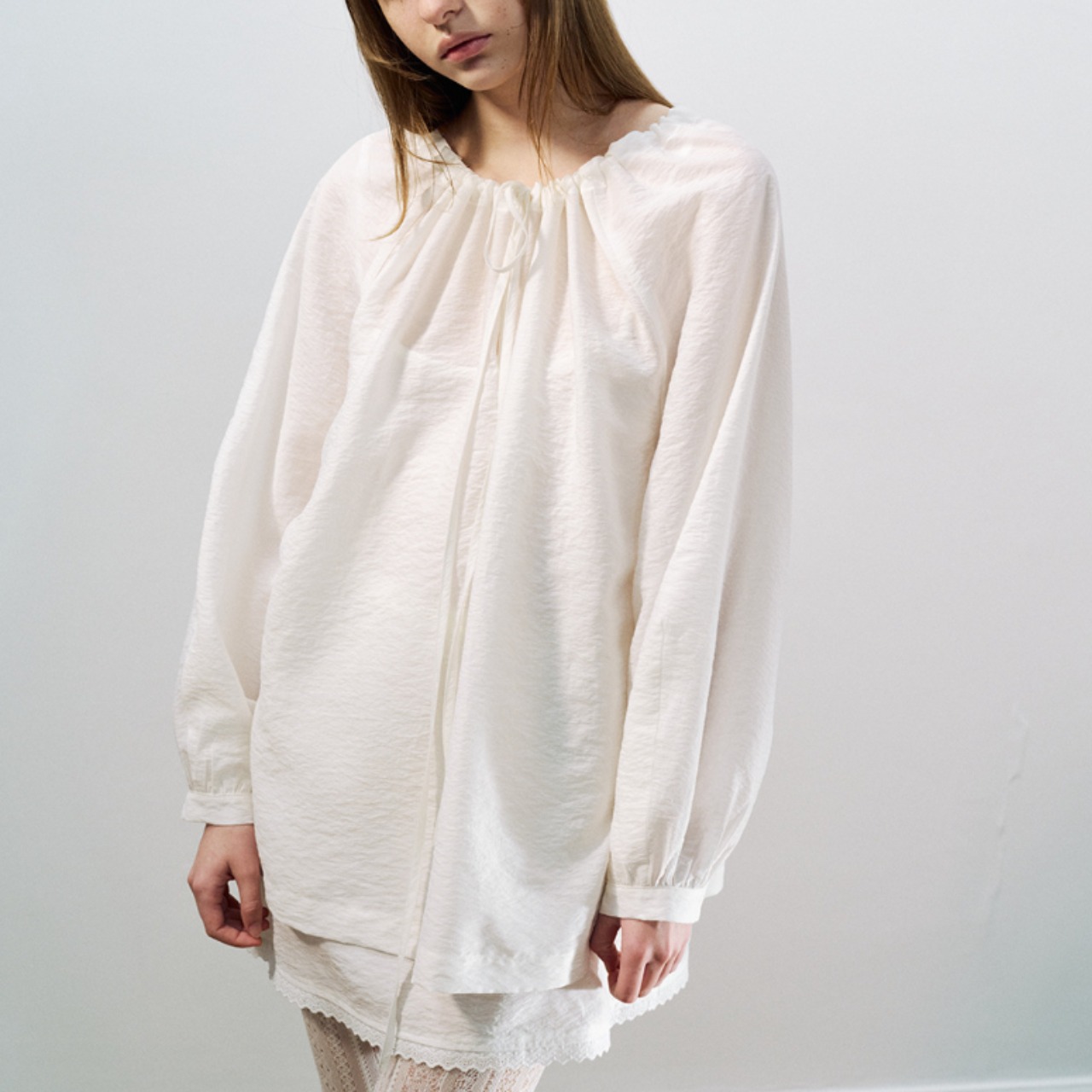 Brume Drawstring Blouse Set F0580