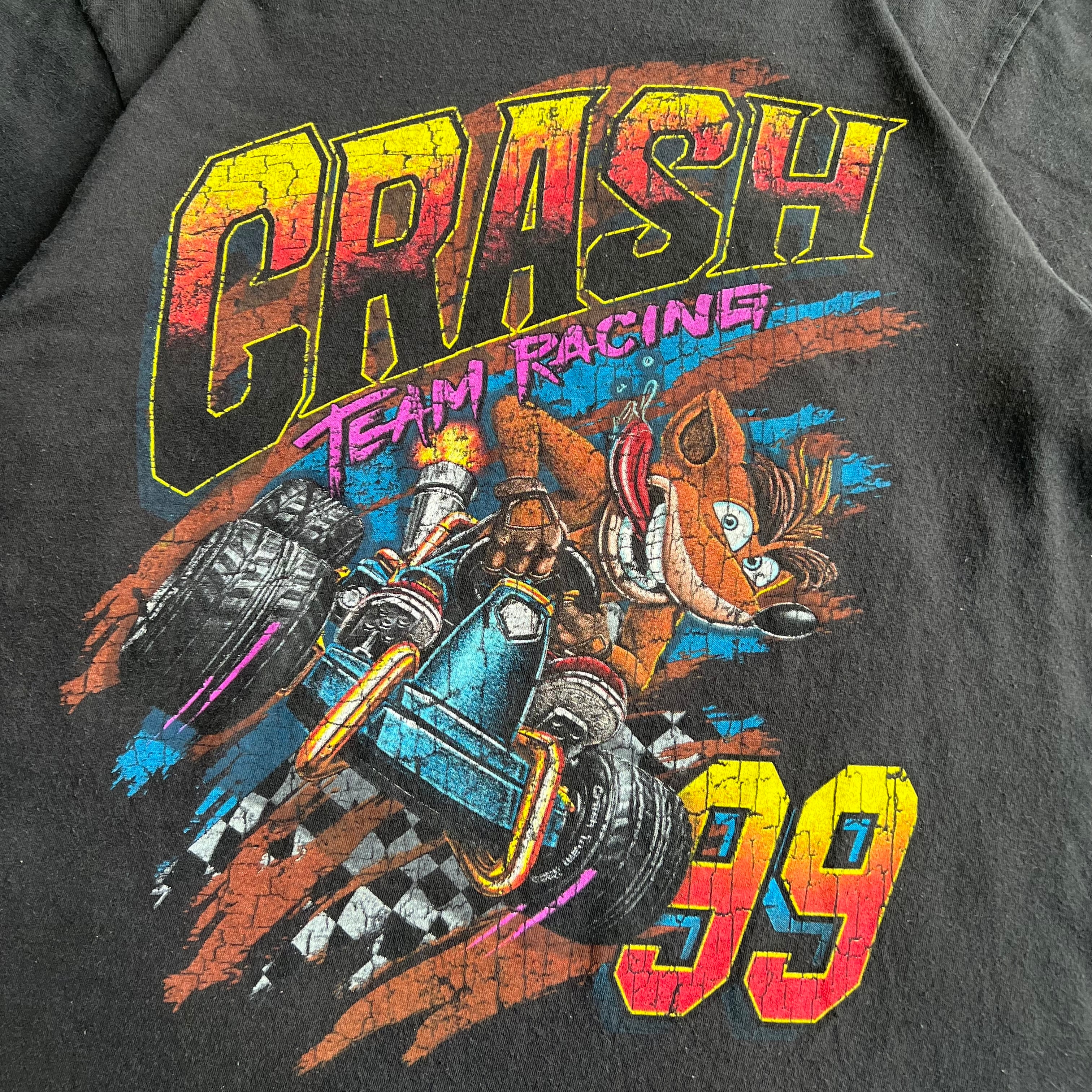 クラッシュ ・ バンディクー / レーシング プリント / Tシャツ | 古着
